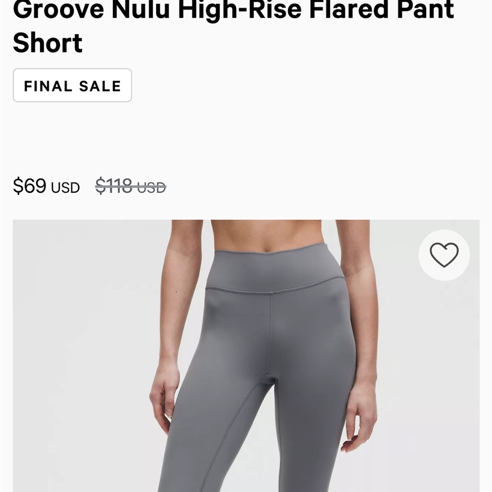 lululemon athletica Gray Groove Nulu High-Rise Flared Pant